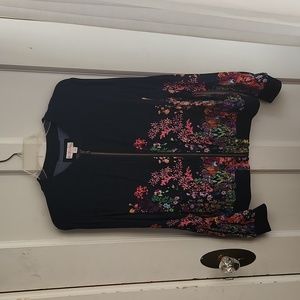 Merona floral lightweight jacket size L